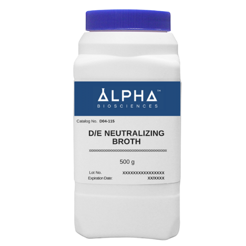 D/E Neutralizing Broth (DE) Dehydrated Culture Media Alpha BioSciences