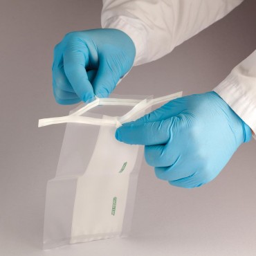 Sterile sample bags 4.5 X 9.0 with closure, Printed Sterile Sample Bags LABPLAS